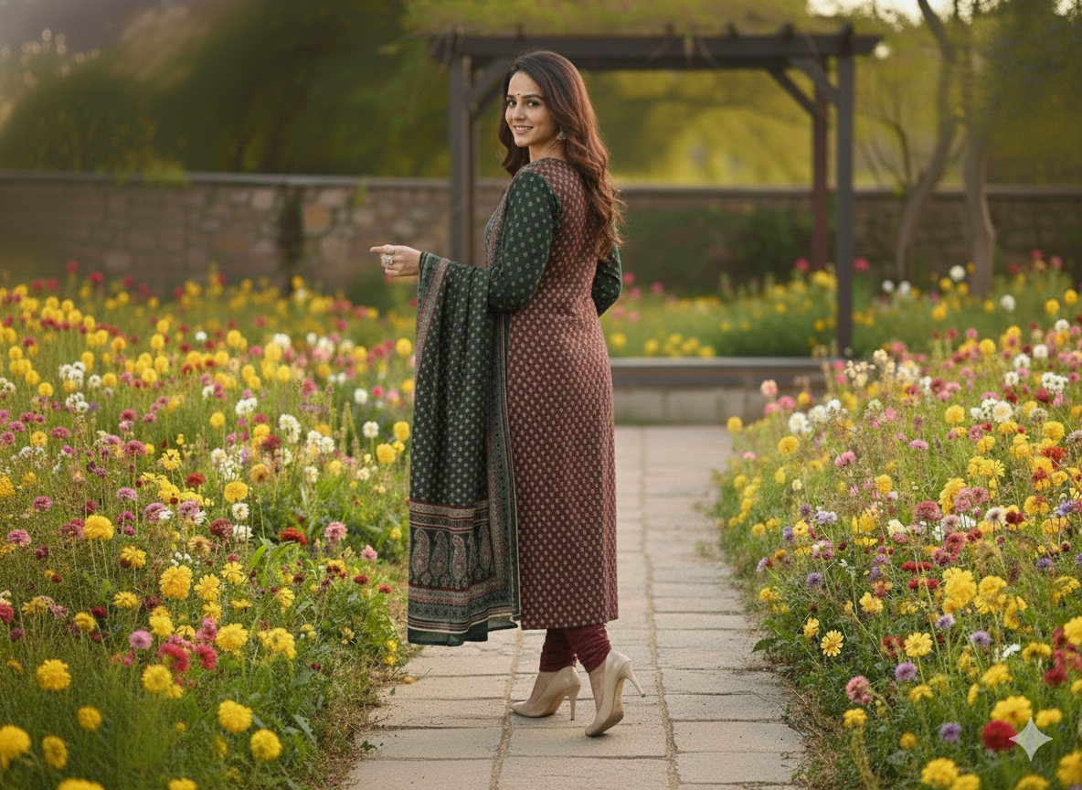 Elegant Khaddar 3-Piece Unstitched Suit with Designer Dupatta | Bin Saeed Brand