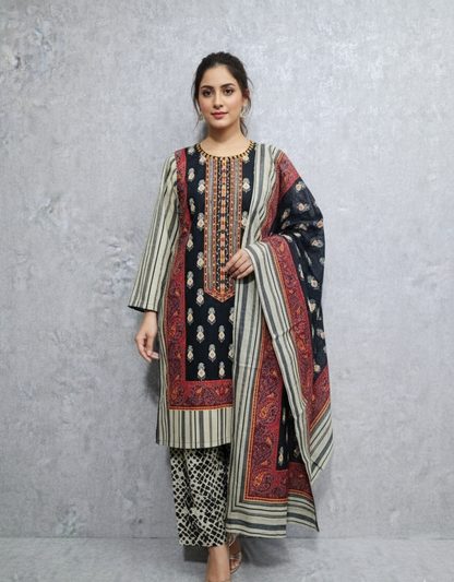 Modern Fusion 3-Piece Printed Suit