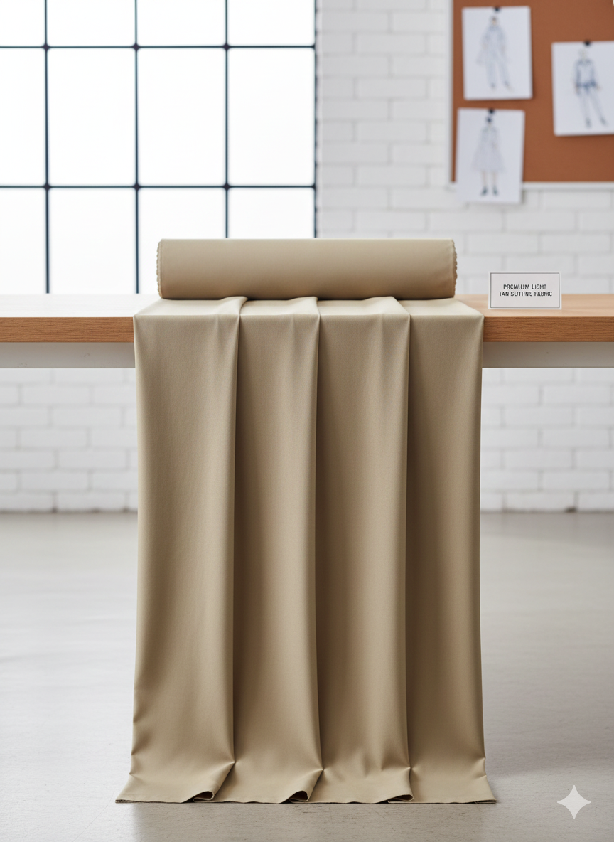 Premium Wash & Wear Medium Gents Suiting Fabric - Wrinkle-Resistant Drape