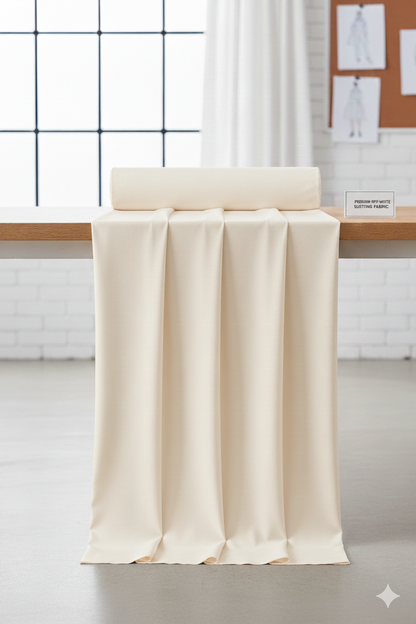 Premium Wash & Wear Medium Gents Suiting Fabric - Wrinkle-Resistant Drape