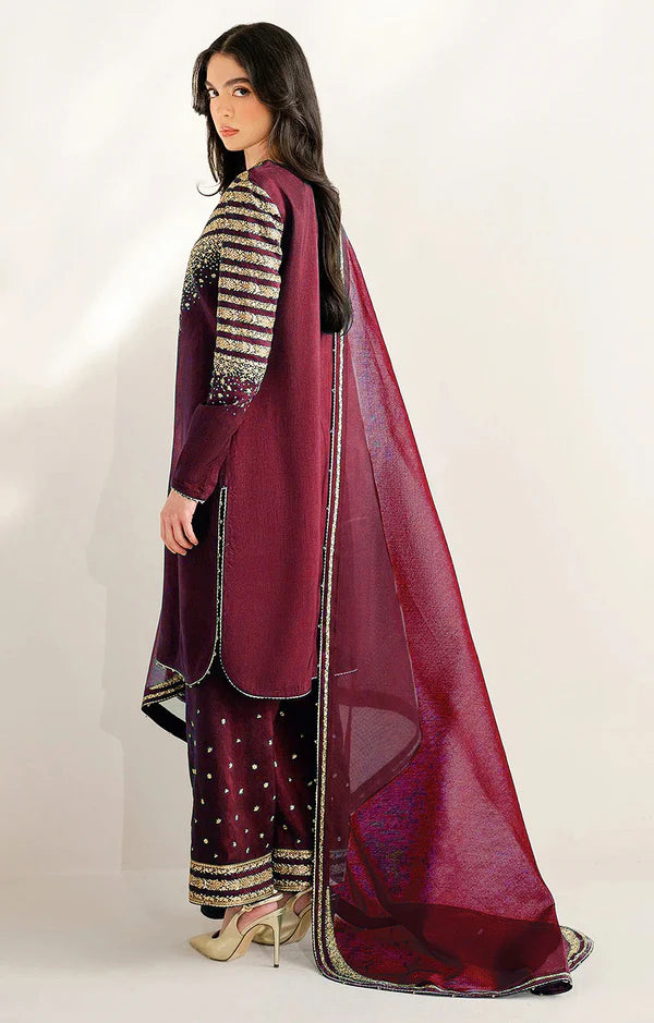 JAZMIN Raw Silk 3-Piece Unstitched Dress