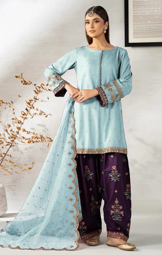 MARIA.B Silk Printed 3-Piece Unstitched Dress