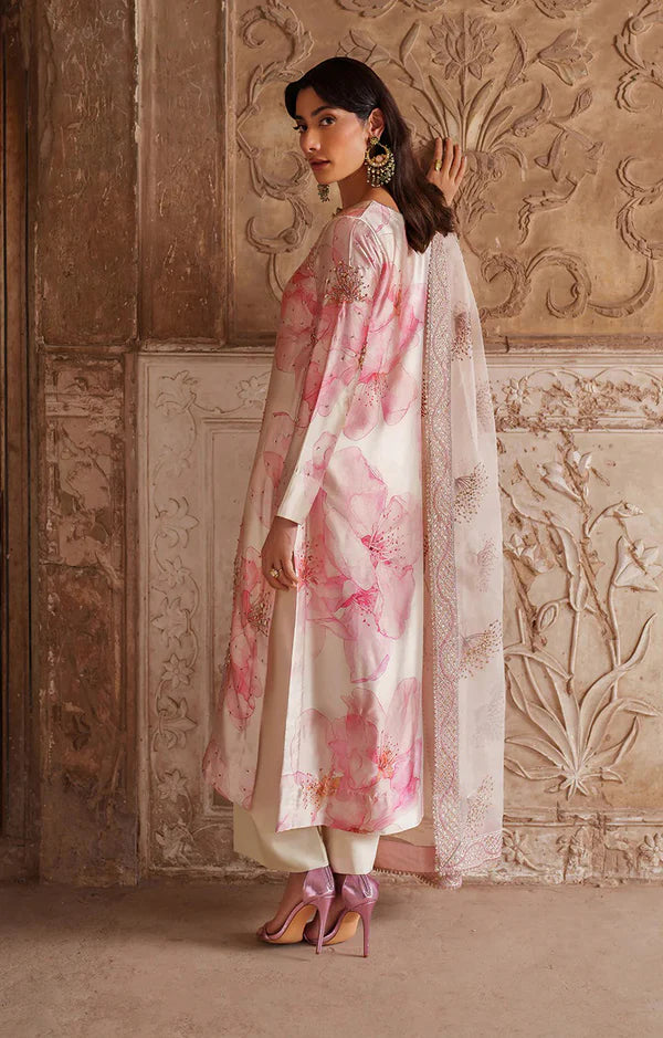 IZNIK Silk Pink 3-Piece Unstitched Dress